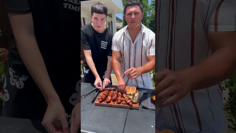 Quick & Easy Bacon Wrapped Sausage Dogs on the Grill | Let’s Go!