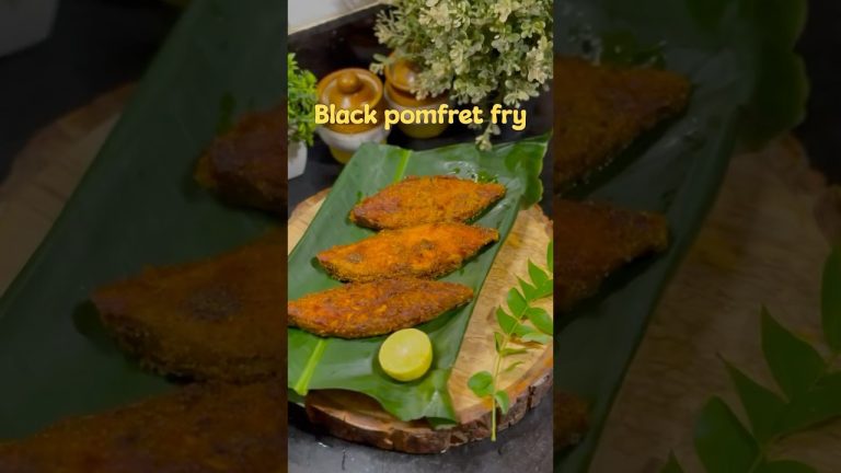 Fishfry |Black Pomfret Masala Fry |Coastal Style Fish Recipe |#fishlover #dailyshorts