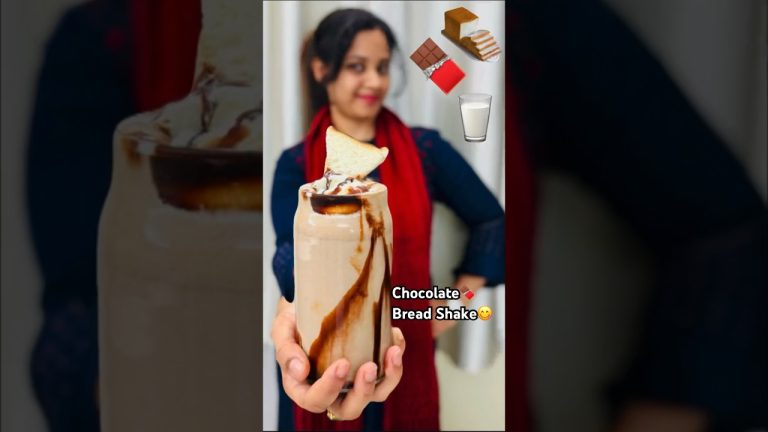 Icecream Bread Shake🍫🍞😋#selinesrecipes #chocolate #shortsviral