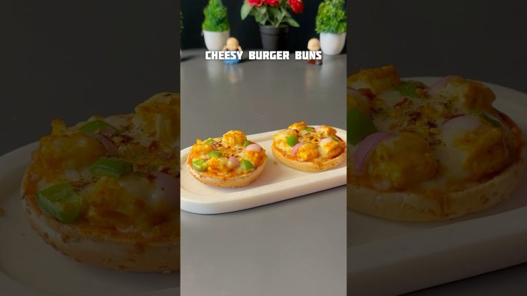 Viral Cheesy Burger Buns #shorts #burger #cheese #recipe