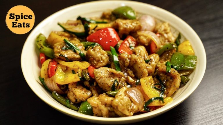 Stir Fry Chicken With Black Pepper Sauce | Black Pepper Chicken Stir Fry Recipe