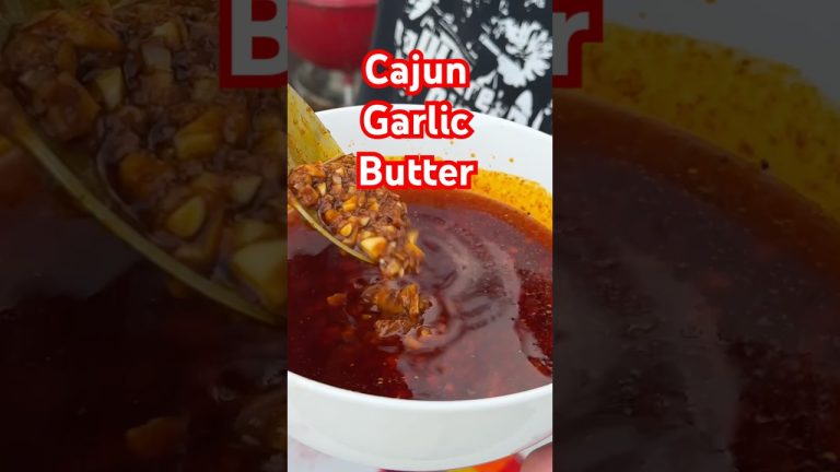 How to make Cajun garlic butter #seafood #shorts #food