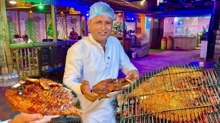 Bangladeshi Grilled Fish Recipe | Best Grilled Fish in Cox Bazar Bangladesh | Fish BBQ in Bangladesh