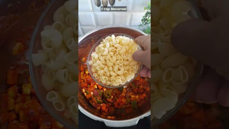 Pressure Cooker Macaroni | Just in 15 mins | Quick Pasta Recipe     #shorts