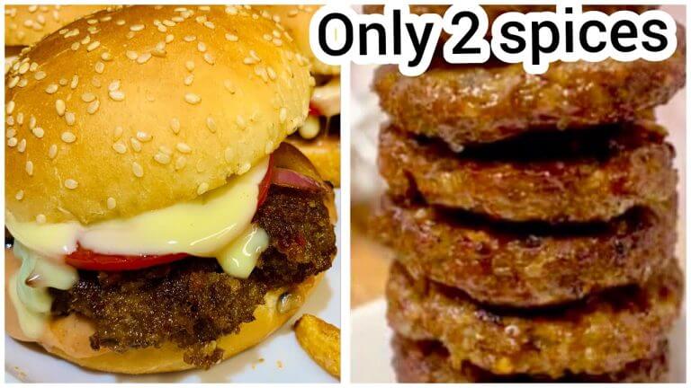 Smash  Burger Recipe _ Beef  Patty Resturant Style {kachy Qeema K Kabab } kitchen Virsa