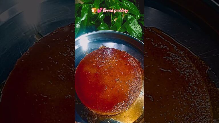 💕Caramel BREAD Pudding🍞🍮|❤️👇RECIPE IN DESCRIPTION@Sris.world28 #srisworld #yt #ytshorts