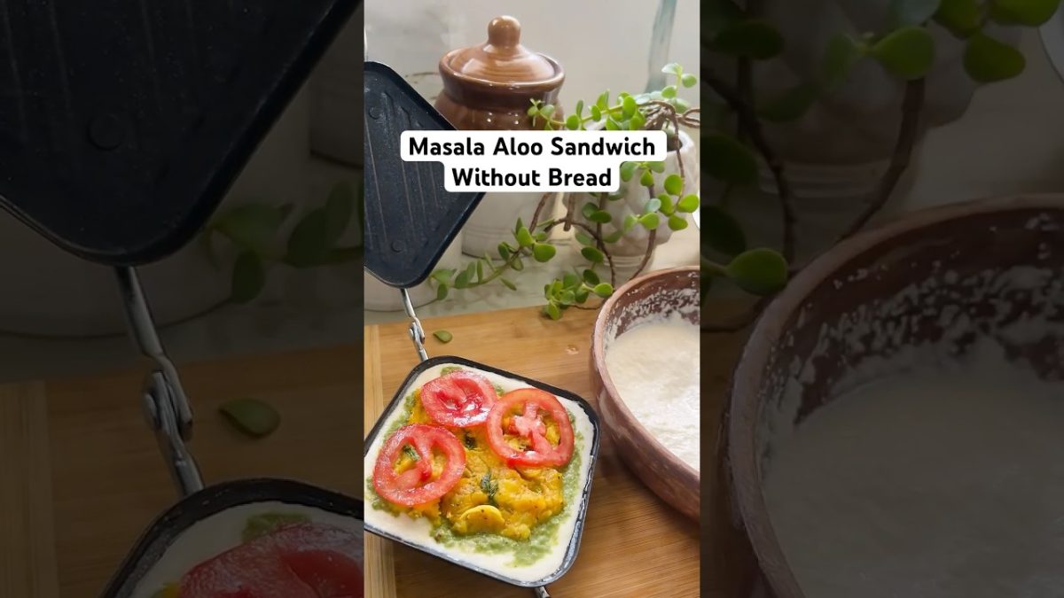 No Bread Sandwich – Healthy & Tasty Aloo Masala Sandwich #healthysnacks #foodshorts #recipe