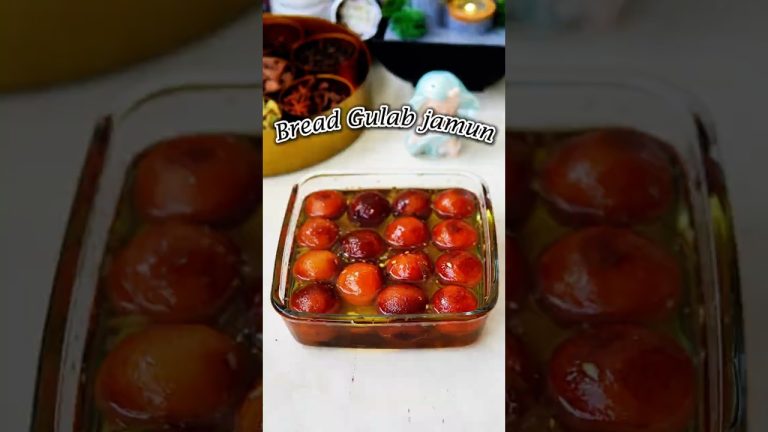 Instant Bread Gulab Jamun recipe #shorts #gulabjamun #breaddessert #recipe