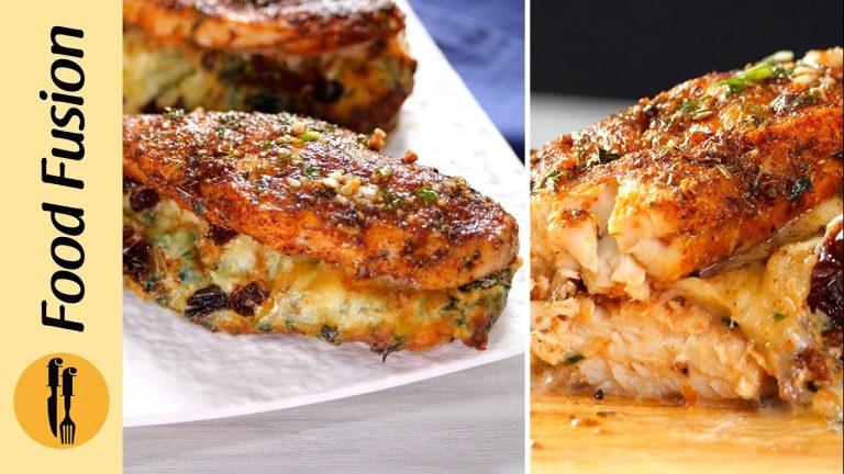 Stuffed Chicken with Cheese & Sun-dried Tomatoes Recipe by Food Fusion