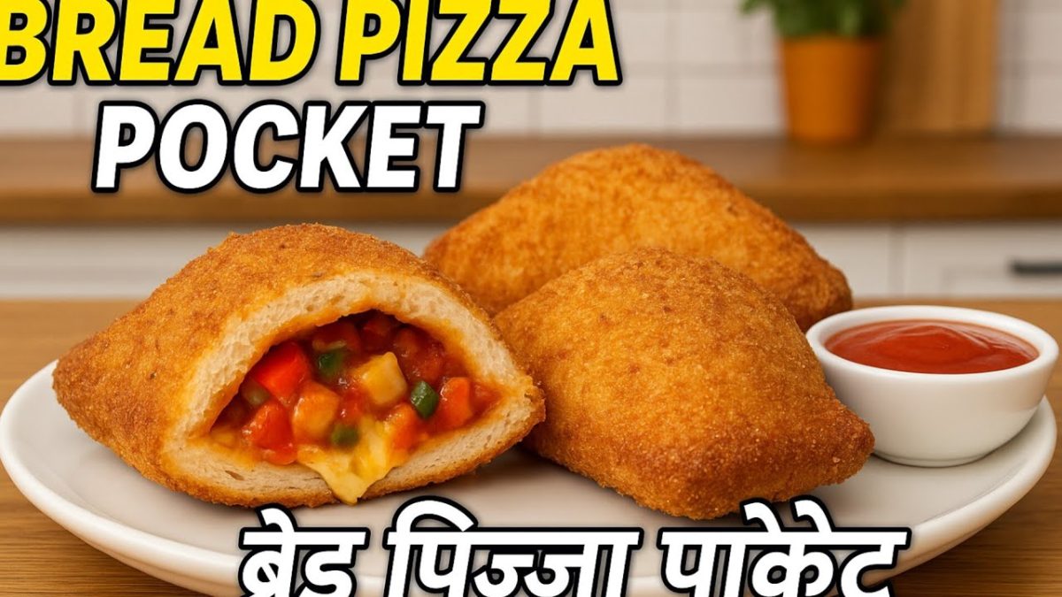 Bread Pizza Pockets Recipe | MakeCrispy Snacks in Just 10 Minutes!