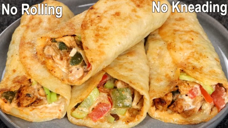 Never have I ever eaten such delicious chicken wrap recipe ! Chicken crepes Shawarma wrap