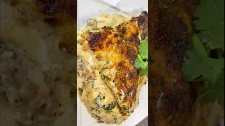 Easy Bake Chicken Alfredo Lasagna|Family Dinner! #shorts