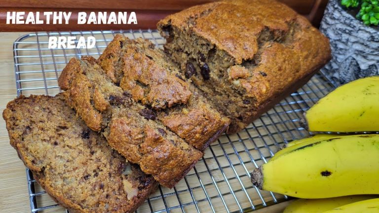 Guilt Free Banana Bread Recipe | Healthy Moist Banana Bread with Oat Flour & Honey || JUENFO Kitchen