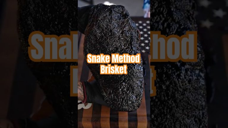 Snake Method Brisket on a MASSIVE Kettle 😳 w/ ​⁠@blazingstarbbq #brisket #snakemethod #bbq