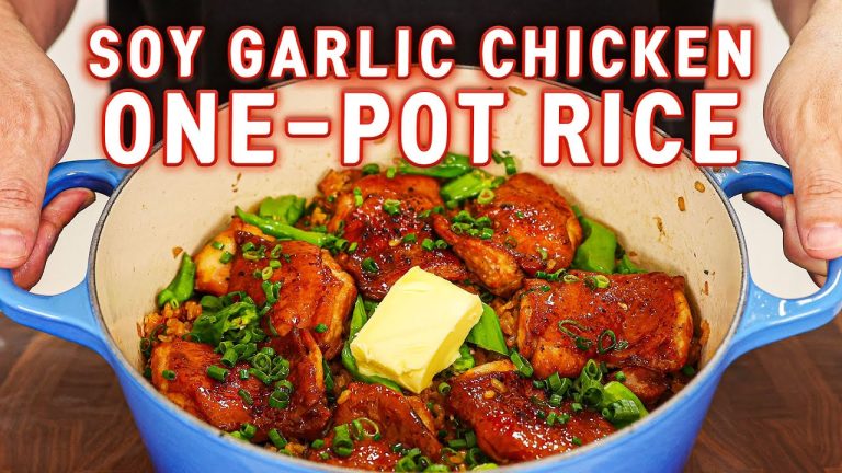 Soy Garlic Chicken One-Pot Rice That Can Feed Your Whole Family! Ganjang Chicken Sotbap