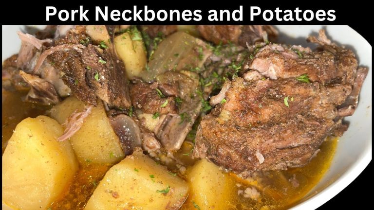 Slow Cooked Pork Neckbones and Potatoes #easyrecipe  | Soul Food – Sunday Dinner | Tanny Cooks