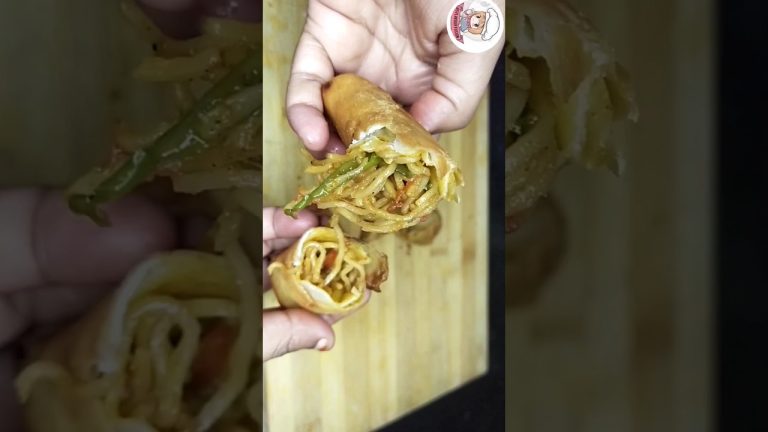 मैगी स्प्रिंग रोल बनाने की रेसिपी,Maggi Spring Roll recipe! veg spring rolls #shortsvideo