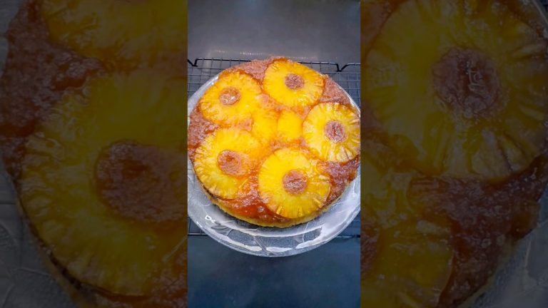 Pineapple upside down cake #cake #shortsfeed #food #shorts #recipe
