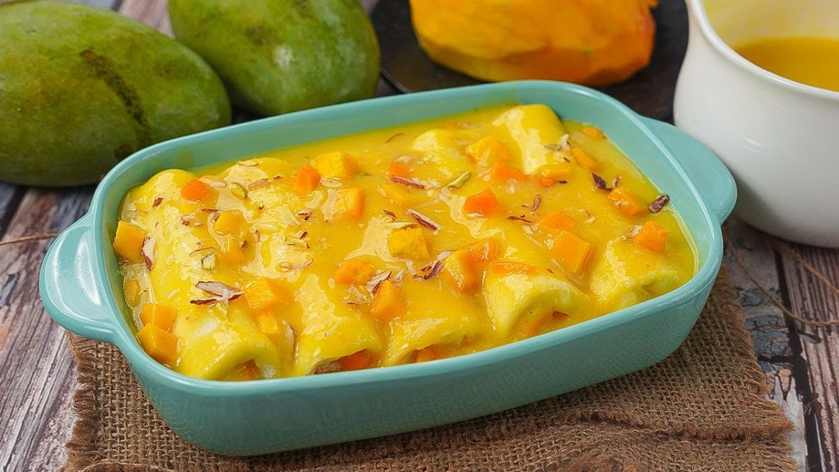 Mango Bread Malai Roll Recipe | Bread Mango Dessert Recipe | Yummy