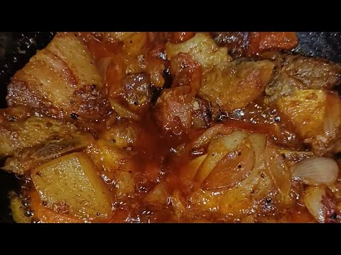 Pork Fry With Tomato Recipe | Pork Belly Curry Recipe | Pork Fry Recipe | Pork Curry Recipe |