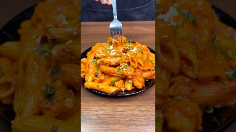 Creamy Chicken Pasta Recipe | Easy & Delicious!!😋 #shorts #asmr #pastarecipe #food
