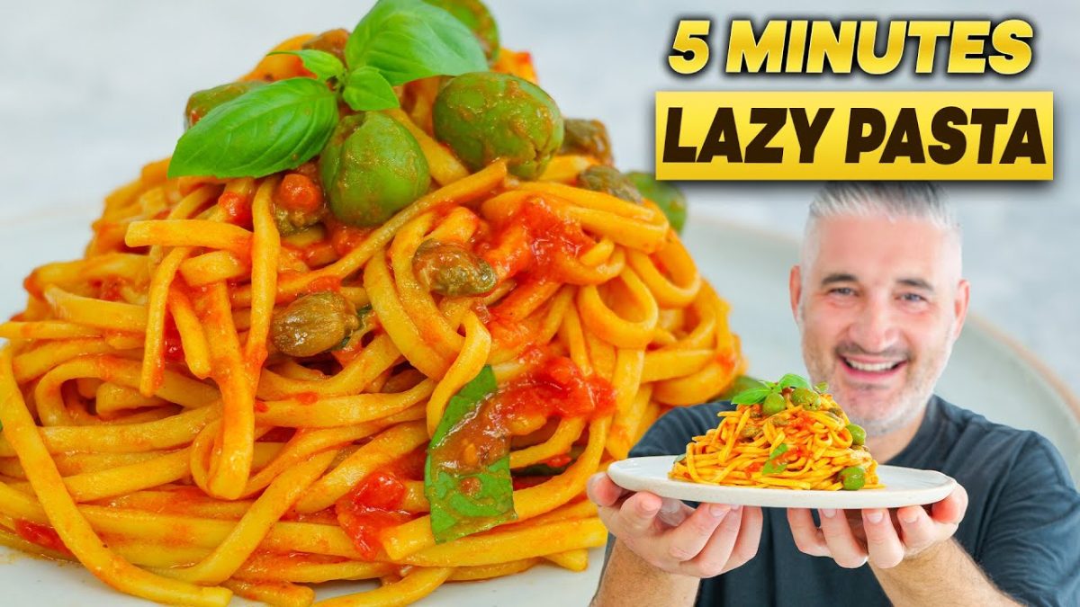 5 Minute LAZY PASTA Recipe that will Impress Anyone! Easy to Make!