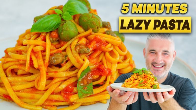 5 Minute LAZY PASTA Recipe that will Impress Anyone! Easy to Make!