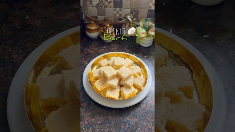 Coconut barfi recipe 🥥🌴 😍#shorts #recipe #foodie #cooking #youtubeshorts #viralshort