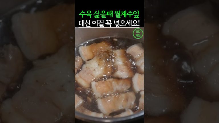 수육 삶을때 월계수잎 대신 이걸 꼭 넣으세요! #건강 #건강정보