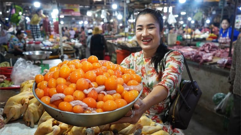 Market show: Chicken eggs and chicken ovary cooking – Chicken egg rice porridge recipe