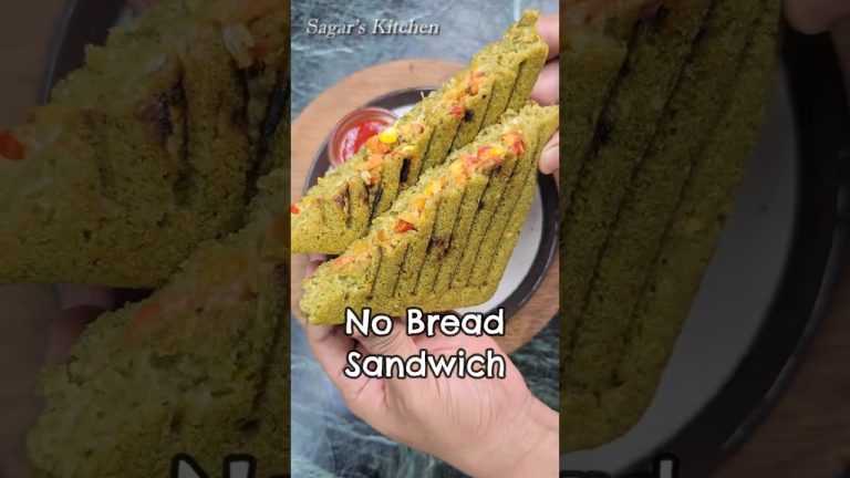 No Bread No Sooji Sandwich…Super Healthy Sandwich Recipe #Shorts #Sandwich