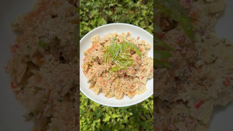 Loaded Tuna Pasta Salad 🥗 #cooking #recipe #foodshorts #shorts