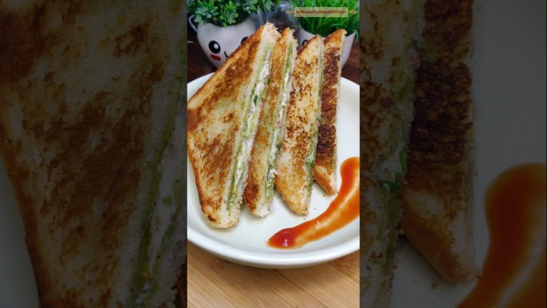 Veg sandwich recipe 🥪🤤 #sandwich #bread #breadsandwich #veg #vegetables #breakfast #recipe #shorts