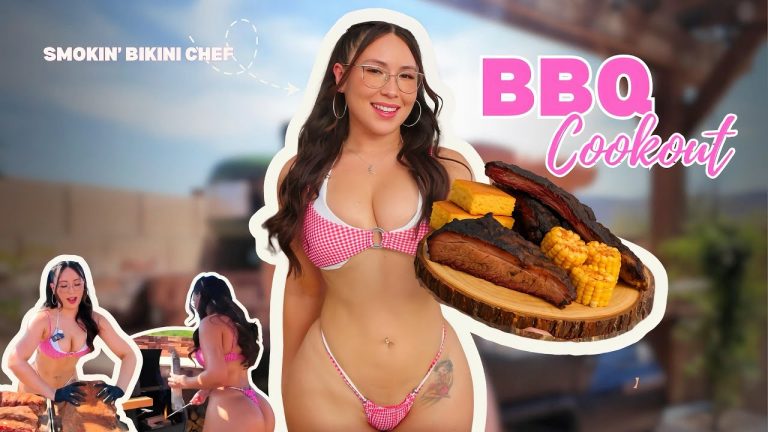 It's a Bikini BBQ Cookout! Smoked Brisket, Ribs and YUMMY sides! COME EAT!