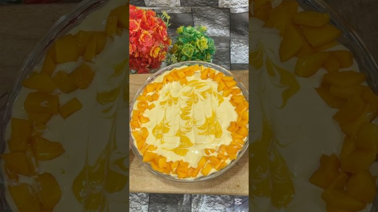 Creamy Mango delight Recipe #recipe #delicious #dessert #foryou #trending #mango #mangotreat #cake