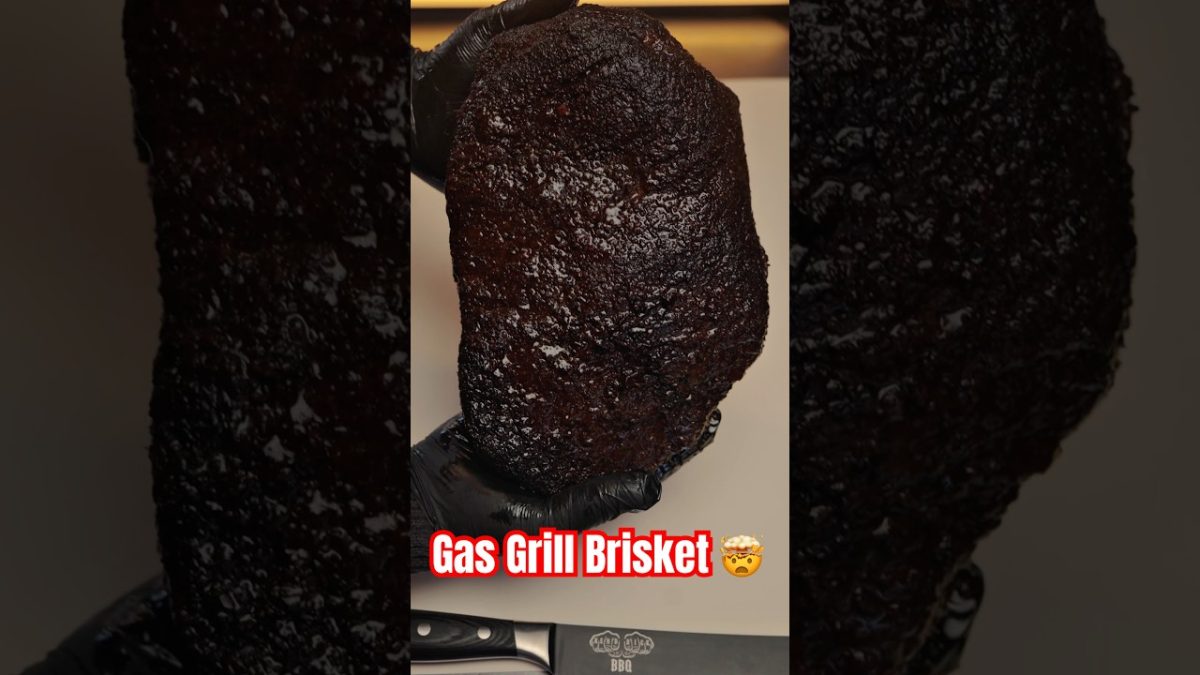 Gas Grill Brisket 🤯 #brisket #smokedbrisket #gasgrill #bbqcooking #tftibbq #bbqrecipes #bbq