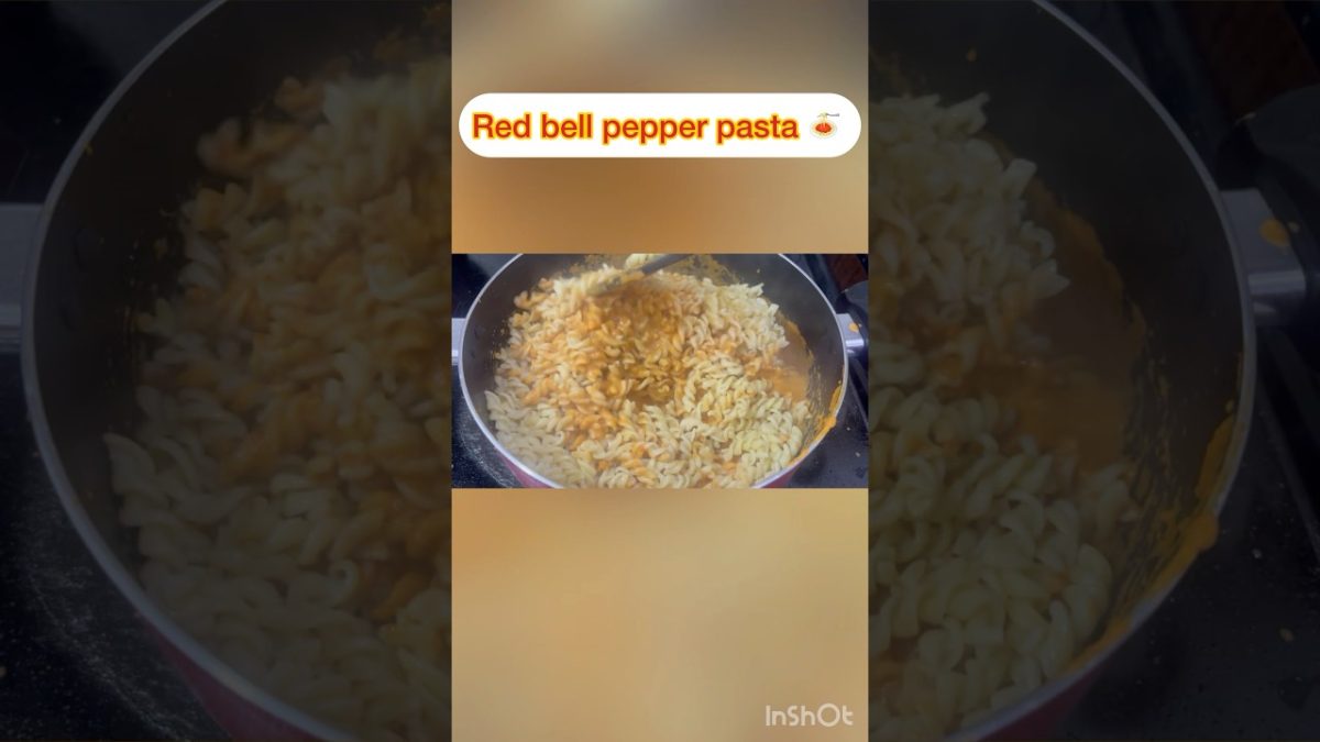 #shorts |pasta recipe|Roasted Red pepper pasta recipe |homemade pasta