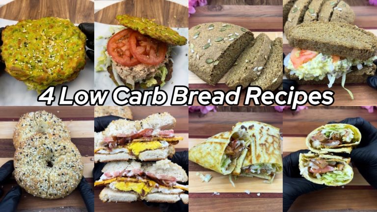 4 Easy Low Carb Bread Recipes | Keto Bread | Healthy Sandwich Recipes | Low Carb, High Protein