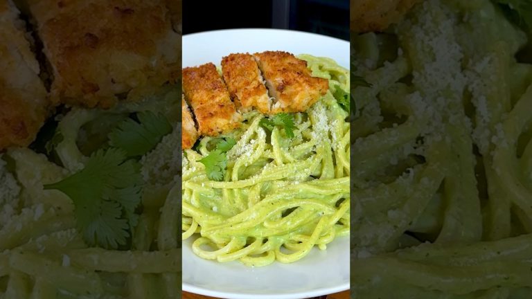 Creamy Spaghetti Verde Poblano Easy Recipe #shorts
