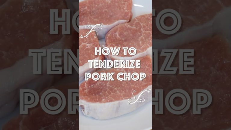 How to Tenderize Pork Chop Like a Master CHEF!