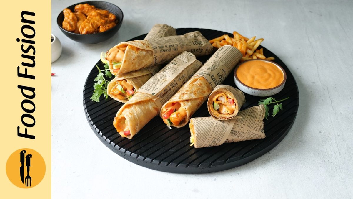 Dynamite Chicken Paratha Roll Recipe by Food Fusion