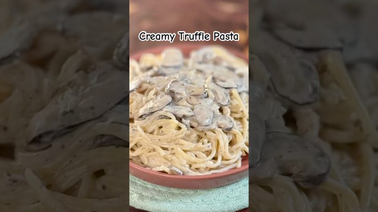 Quick & Easy Creamy Truffle Pasta!! #fyp #pasta #food  #truffle #fypage