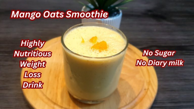High Protein Mango Milkshake | No Sugar No Diary Milk Smoothie | Healthy Breakfast for Weight loss