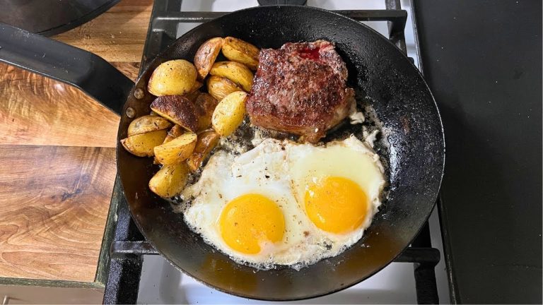 Perfect Steak & Eggs Recipe in One Skillet