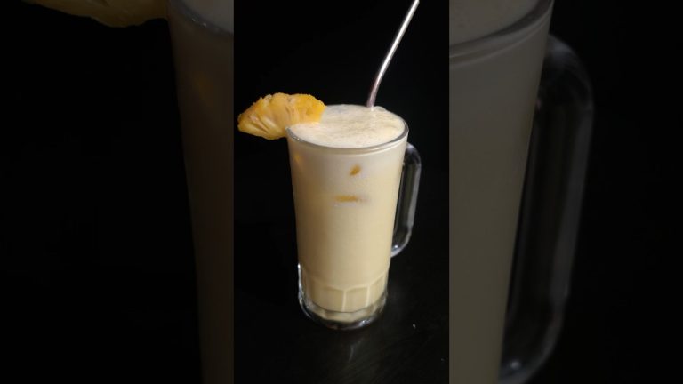 Pineapple Milkshake #shorts #food #ytshorts #recipe #pineapplemilkshake #pineappleshake
