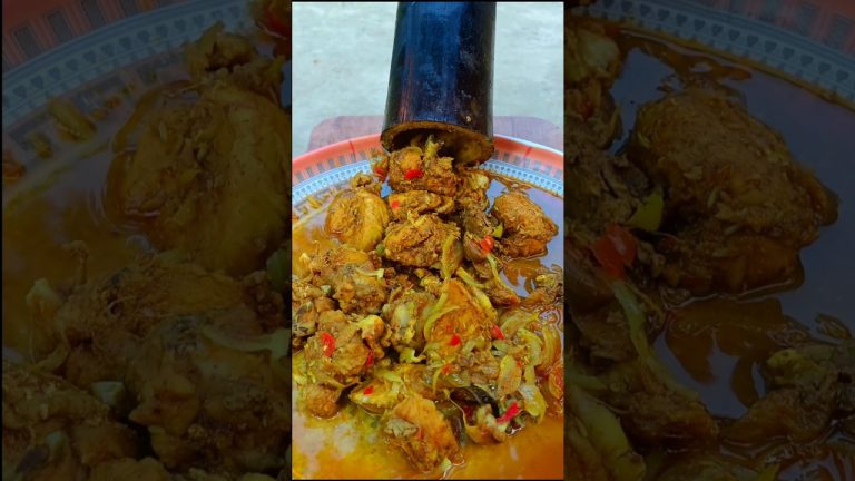 Bamboo Chicken Recipe 🐔🐔🤤||#shorts #cooking #masala #shortsviral #sisbacooking