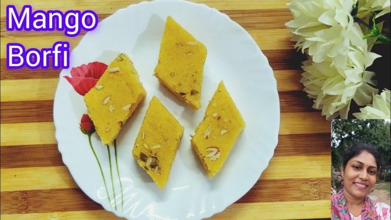 Unique Mango Dessert Recipe At Home 🏠||How To Make Aamer Borfi In Bengali #mango#suji#desserts#food