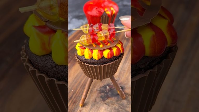 BBQ cupcakes 🔥🧁 #shorts #cupcakes #dessert #cakedecorating #cupcakeideas
