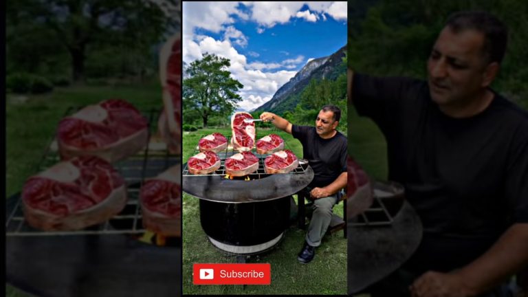 🥩Grilling GIANT Ossobuco Steaks Over a Wild Smokeless Fire Pit