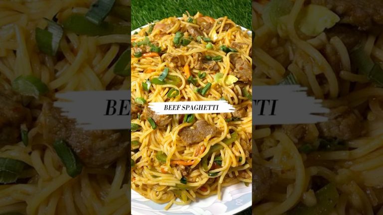 Spicy Beef Spaghetti Recipe | Beef & Vegetable Spaghetti Recipe #spaghetti #shorts